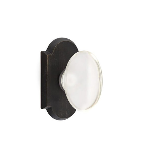 Emtek Dummy Knobset w/ Sandcast 1 Rosette and Hampton Glass Knob Wayfair